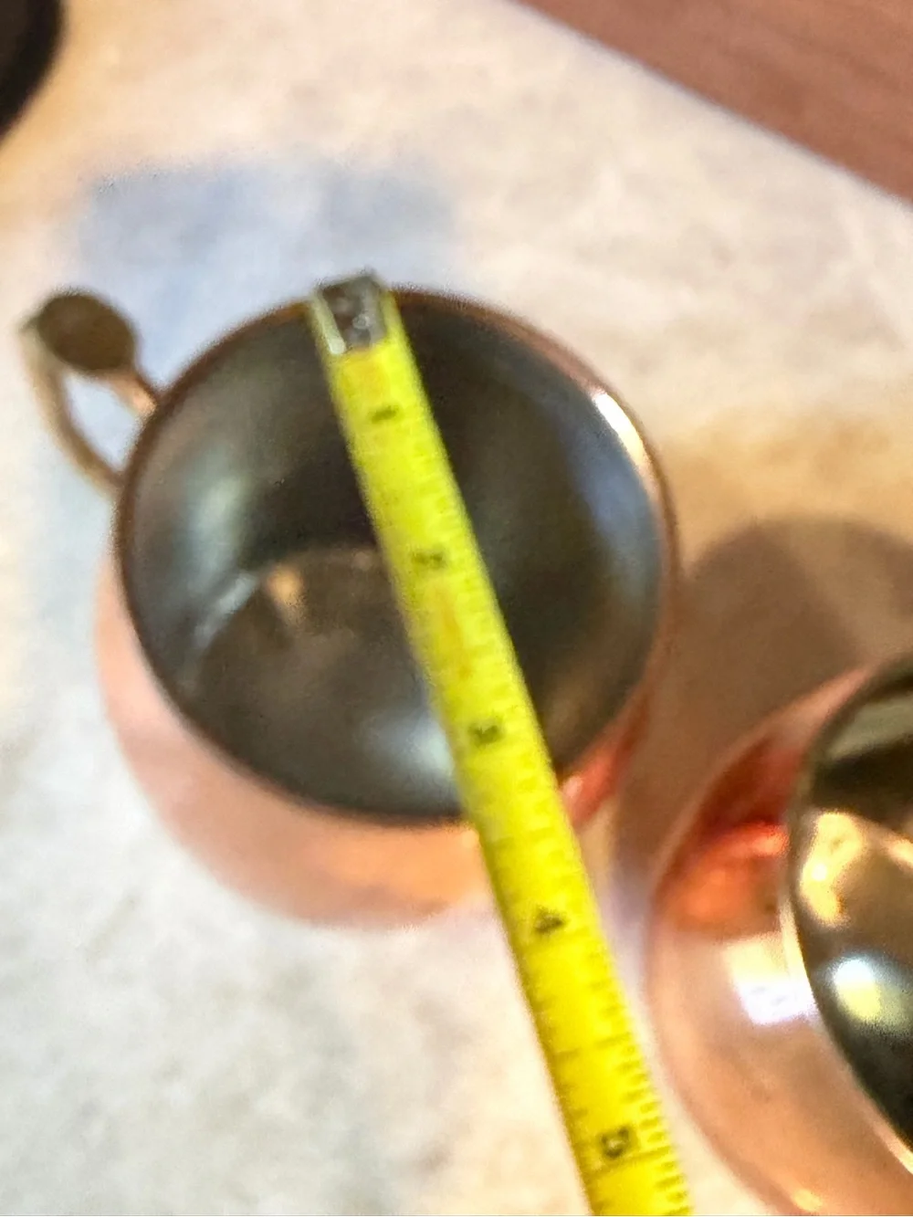 Set of two copper mule mugs